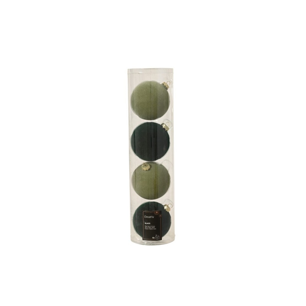 SFERA VETRO FLOCCATO D.10 VERDE